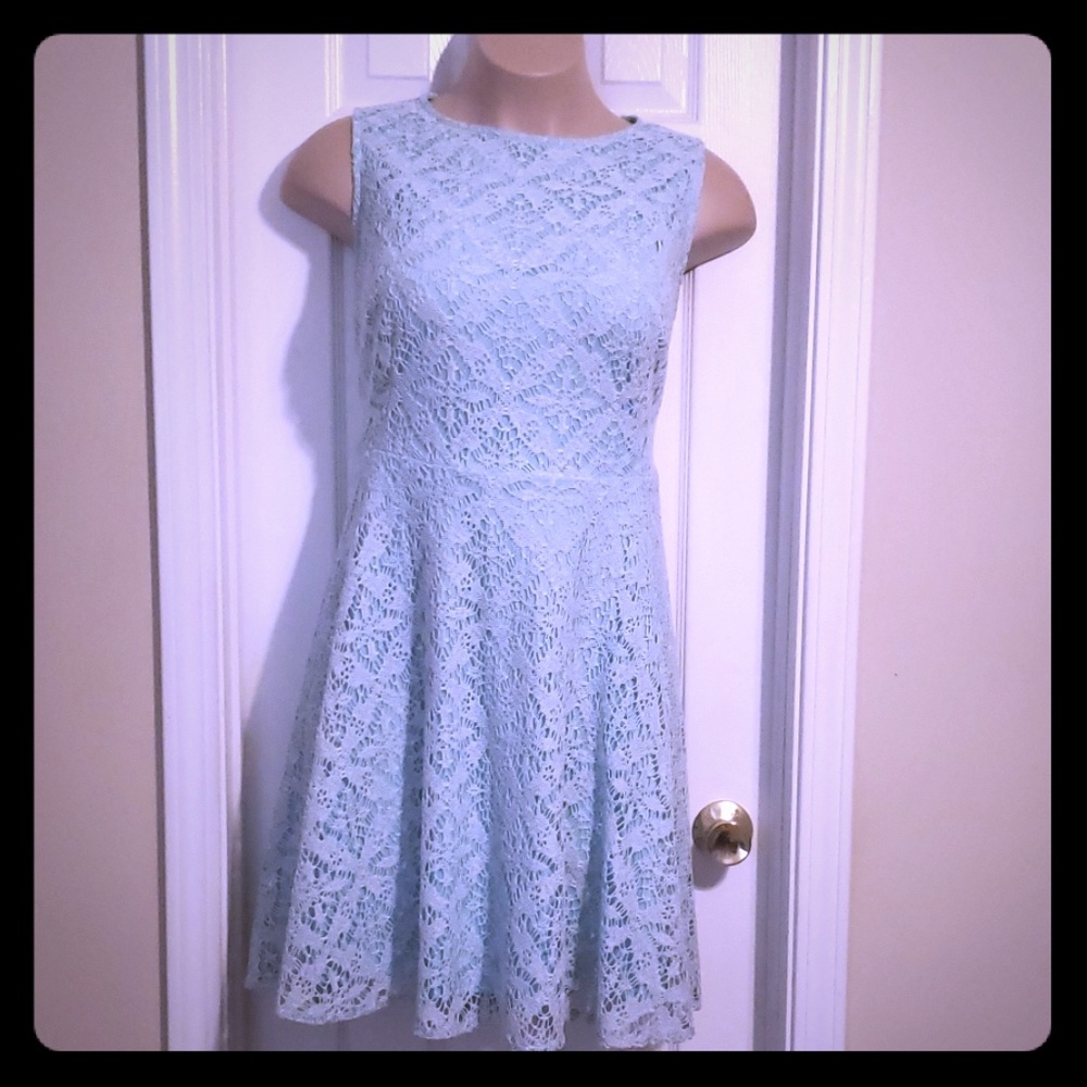 Lace mint green dress
